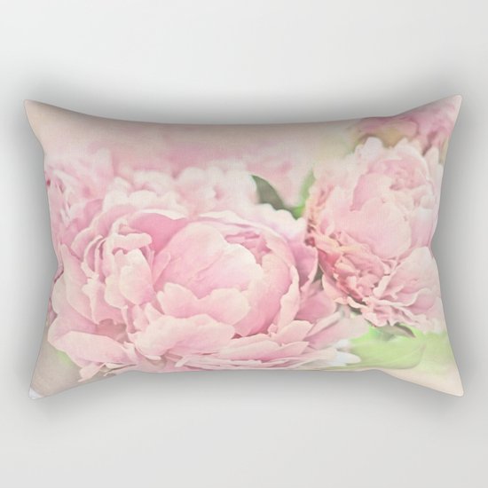 Pink Peonies Rectangular Pillow