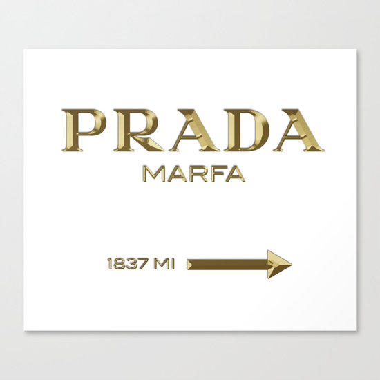 Golden PradaMarfa sign Canvas Print