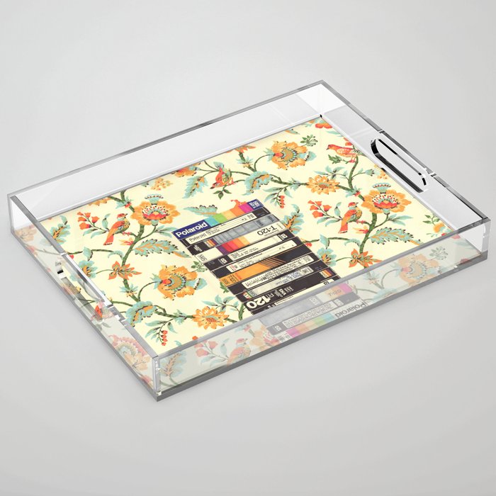 Vhs Entry Hall Wallpaper Acrylic Tray By Hollisbrownthornton Society6
