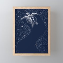 Starry Turtle Framed Mini Art Print