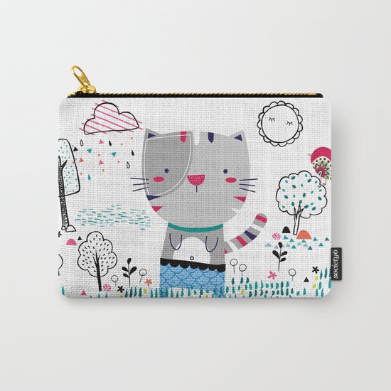 Cat in the Garden Carry-All Pouch