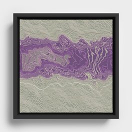 Luxury Violet Silver Metal Way Framed Canvas