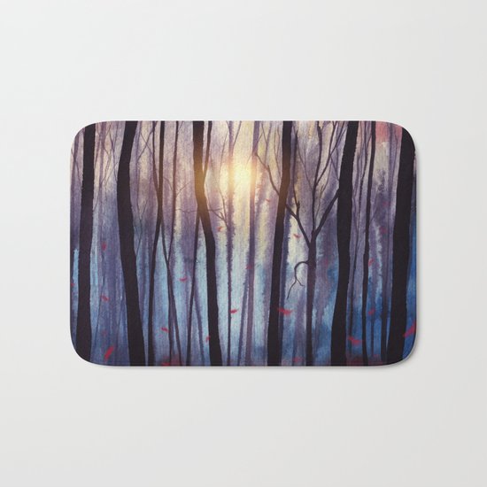 Red Feather Dance Bath Mat