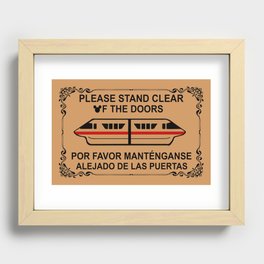 Please Stand Clear of The Doors Doormat Recessed Framed Print