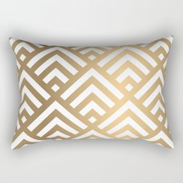 Gold geometric art deco diamond pattern Rectangular Pillow