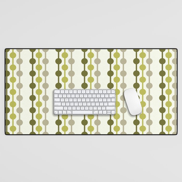 Droplets Pattern - Fresh Lime Abstract Desk Mat