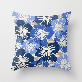 Epic Hibiscus Hawaiian Floral Aloha Shirt Print Throw Pillow