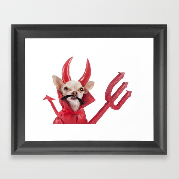devil chihuahua Framed Art Print