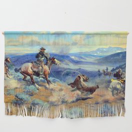 Charles Marion Russell The Bear Hunt Wall Hanging