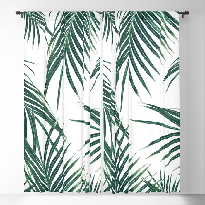 Green Palm Leaves Dream #2 #tropical #decor #art #society6 Blackout Curtain