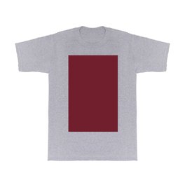 Deep Ruby Red Velvet Solid Color Parable to Pantone Rhubarb 19-1652 T Shirt | Digital, Abstract, Painting, Minimalist, Simple, Solid, Graphic Design, Red, Graphicdesign, Colors 