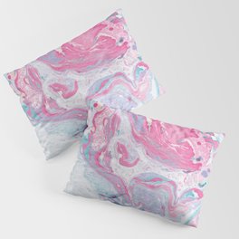 Pink & Blue Marble Pillow Sham