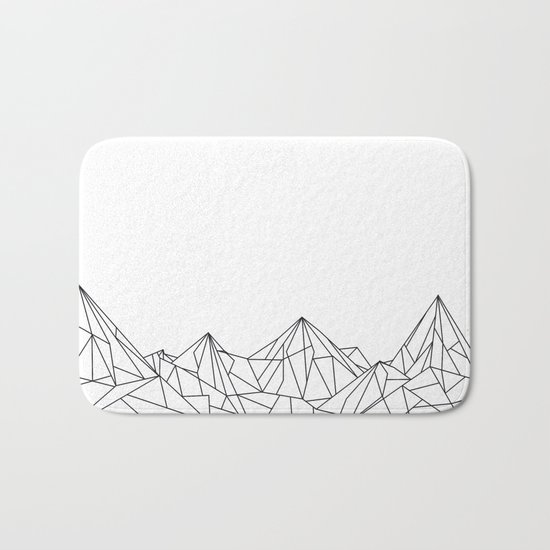Night Court Mountain Design Bath Mat