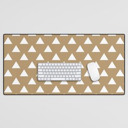 Beige Small Triangle Pattern Desk Mat