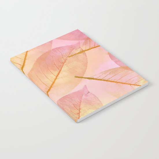 Pastel Fall Leaf Abstract Notebook