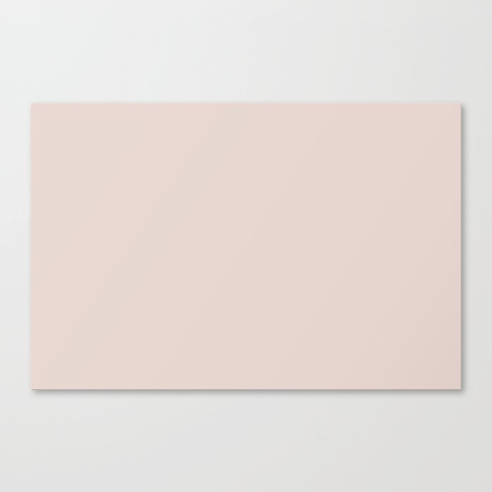 Ultra Pale Pink Solid Color Pairs PPG Blossom Pink PPG1016-2 - All One Single Shade Hue Colour Canvas Print
