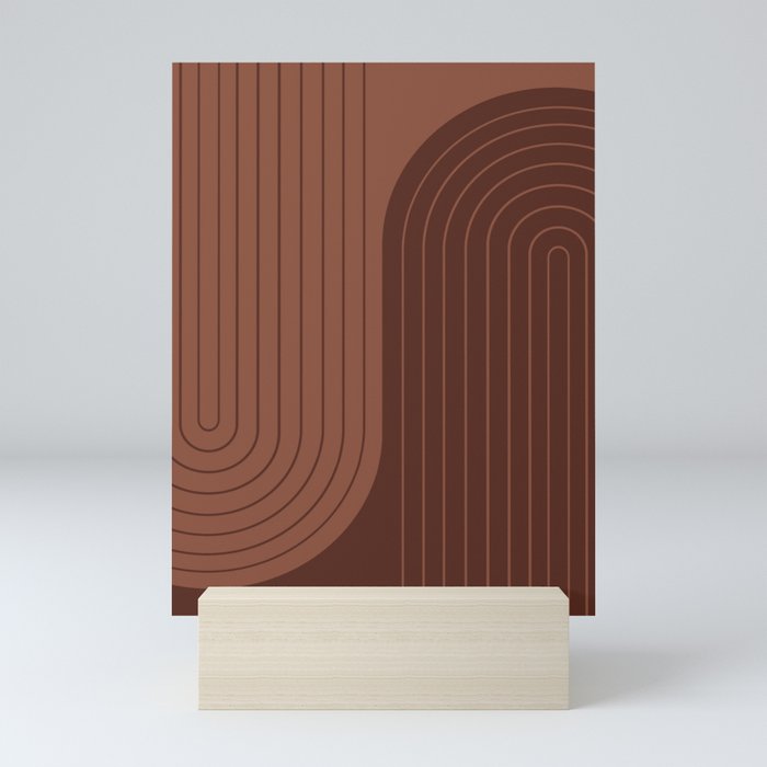 Two Tone Line Curvature XLVII Mini Art Print