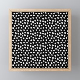 Black & White Dalmatian Pattern (reverse dalmatian) Framed Mini Art Print