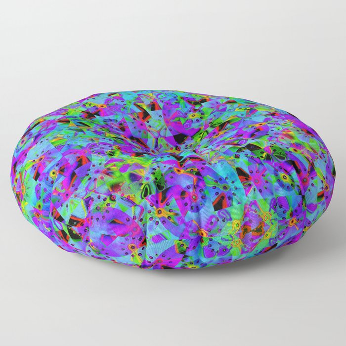 Purple Space Pines Floor Pillow