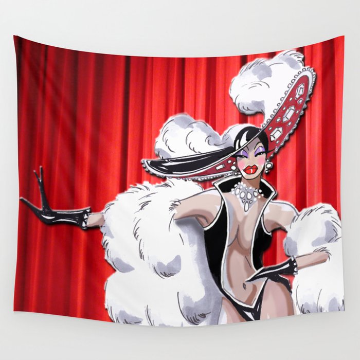 Glamour Showgirl Wall Tapestry