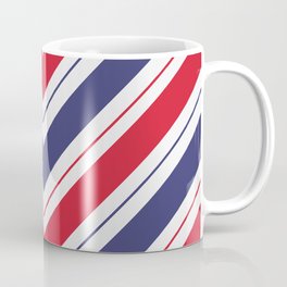 Patriotic Red White and Blue Chevron Stripes Coffee Mug