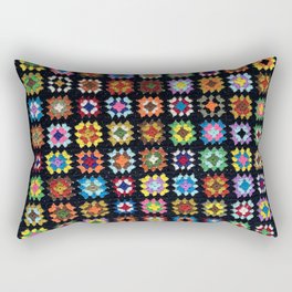 Crochet Granny Squares // Bright Rectangular Pillow