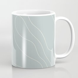 Drape III Coffee Mug | Lines, Texture, Drape, Pastels, Fabric, Minimal, Pastel, Dusty, Pattern, Pastelblue 