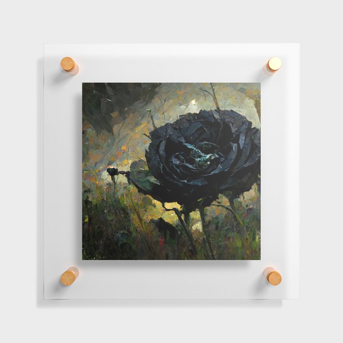 Black Rose Immortal Floating Acrylic Print