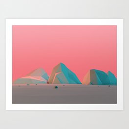 Geometric Landscape VH07 Art Print