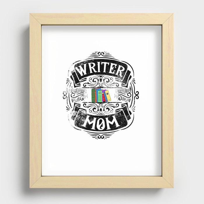 Writer Mom Text and Image Recessed Framed Print