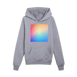 Bright Rainbow Gradient Kids Pullover Hoodies