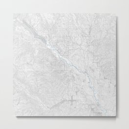 Methow Valley Topography - SeriousFunStudio Metal Print