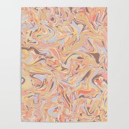 Bright and Fun Marble Swirl Poster
