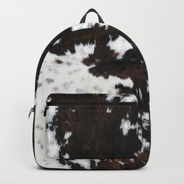 white and brown cow skin cowhide  fur Backpack