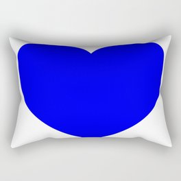 Heart (Blue & White) Rectangular Pillow