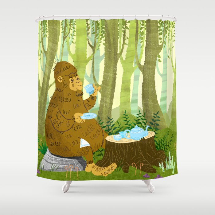 Bigfoot Busted Shower Curtain