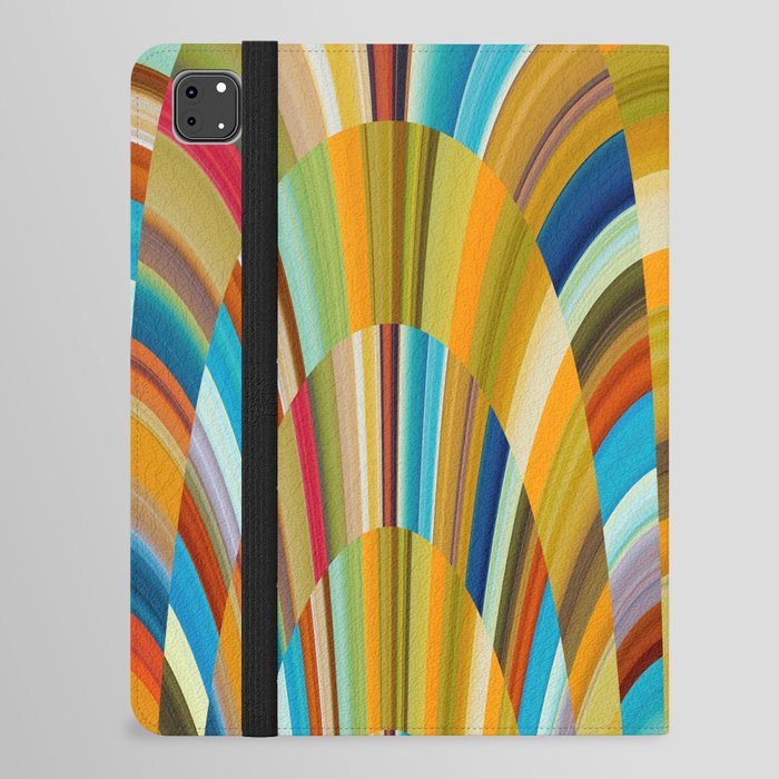 Modern Bended Check Abstract iPad Folio Case