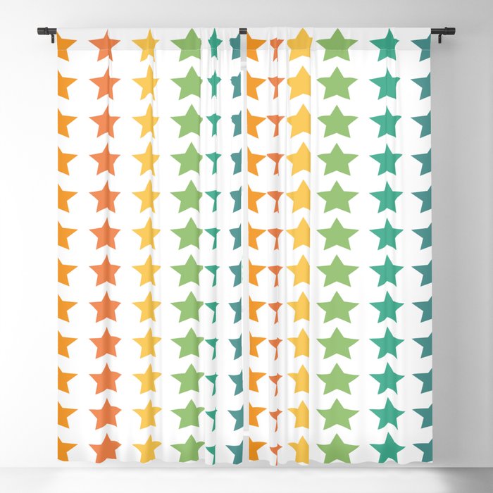 stars in different colors Blackout Curtain