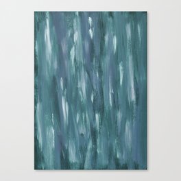 Touching Teal Blue White Watercolor Abstract #1 #painting #decor #art #society6 Canvas Print