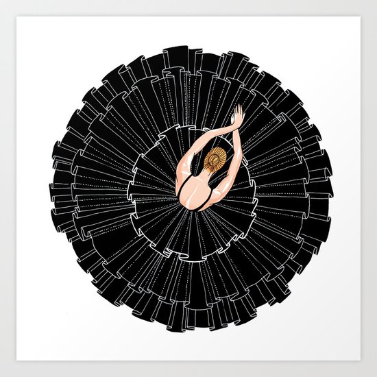 Black Ballerina Art Print