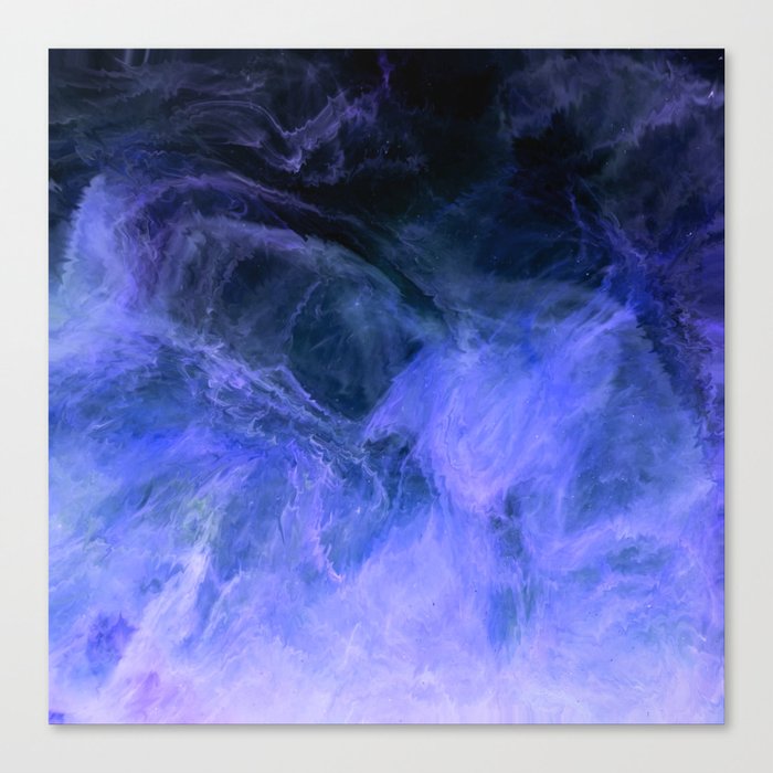 Magic Blue smoke Painting design Canvas Print