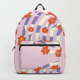 Retro Daisy Flowers on Arches Backpack