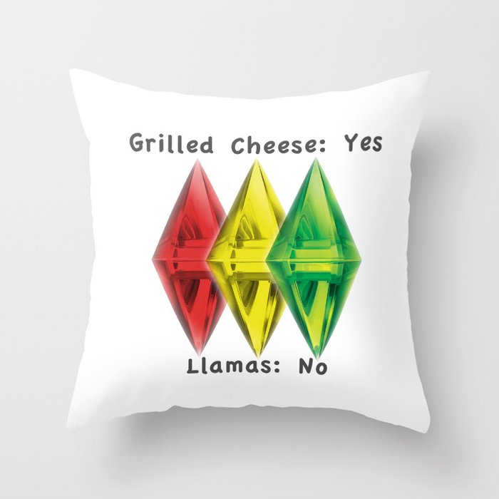 No Llamas Throw Pillow