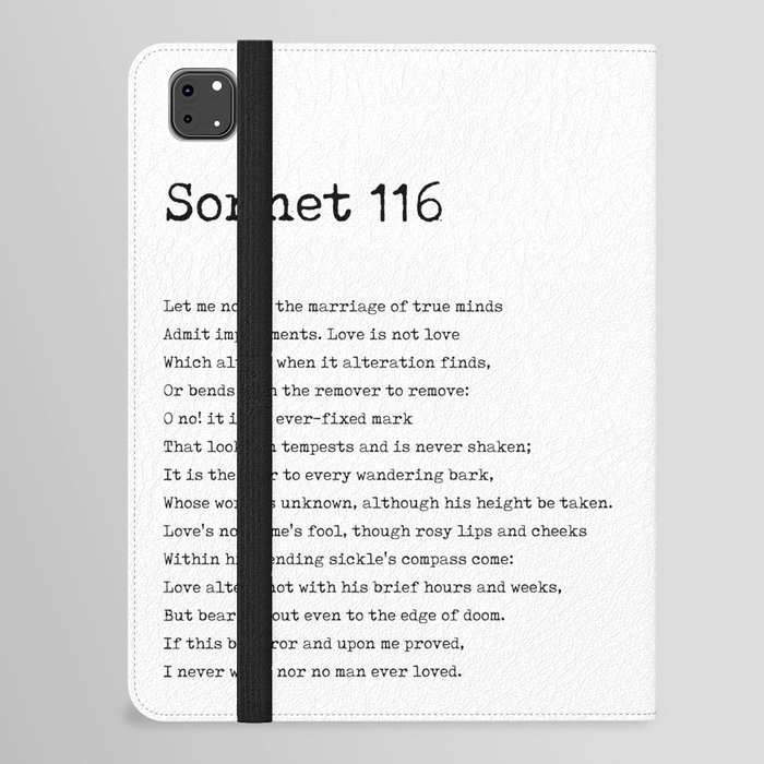 Sonnet 116 - William Shakespeare Poem - Literature - Typewriter Print 2 iPad Folio Case