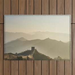 China Photography - Great Wall Of China Shined On By The Morning  Sun Outdoor Rug