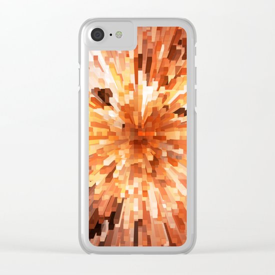 Orange Burst Clear iPhone Case