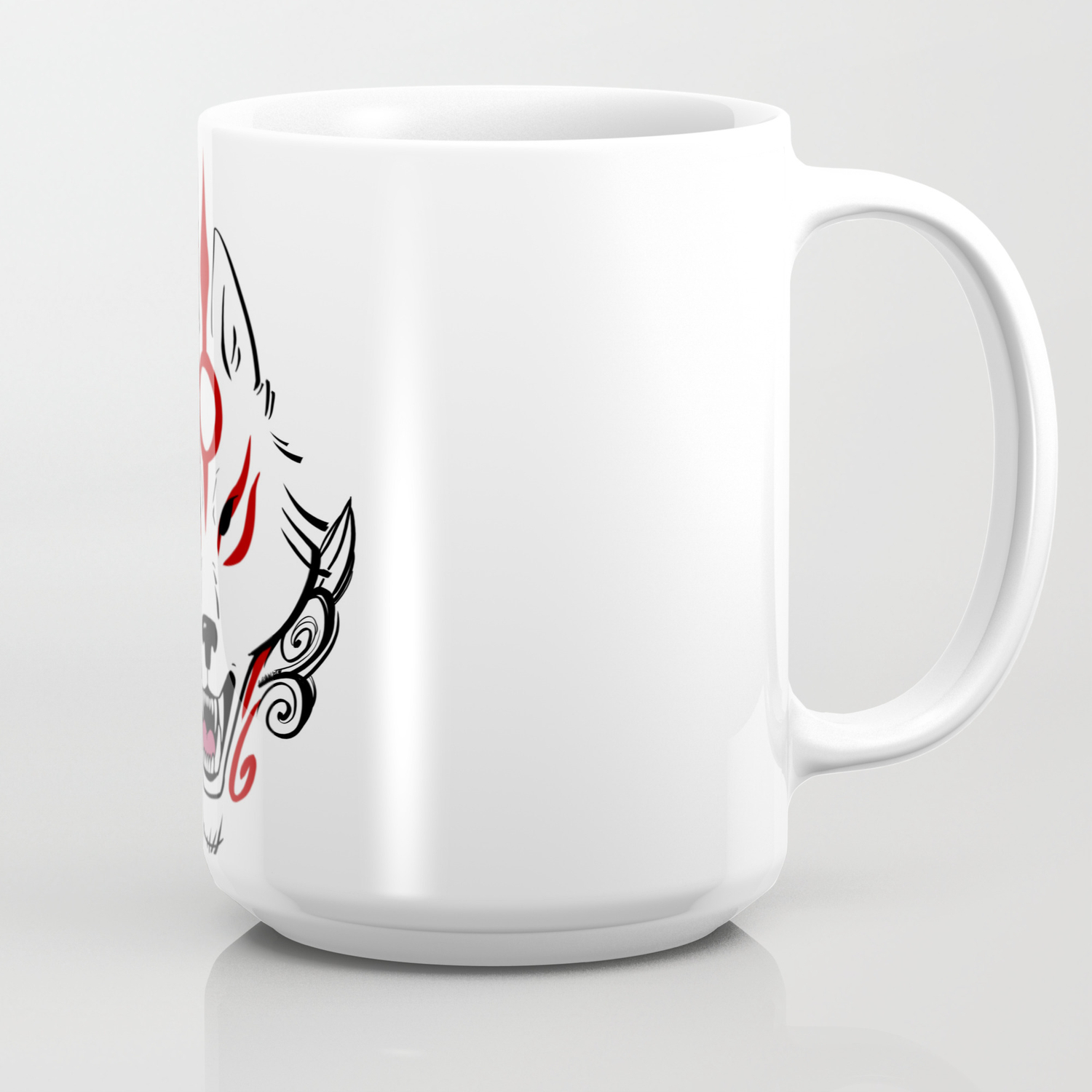 Okami Amaterasu Plain White Coffee Mug Okami Amaterasu Plain White Coffee Mug