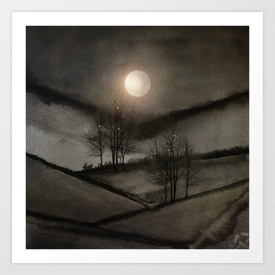 Calling The Moon II Art Print