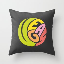 Vegan Logo colorful Throw Pillow