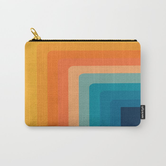 Retro 70s Color Lines Carry-All Pouch